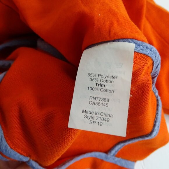 J Crew Orange Double Breasted Knit Blazer Jacket Women Size S 3/4 Sleeve Work - Picture 4 of 9